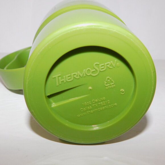 Tim Hortons Green Brown 16 oz One Cup at A Time Thermo-Serv Travel Mug - Picture 5 of 7